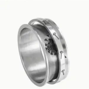 New Bohemian dandelion spinner ring